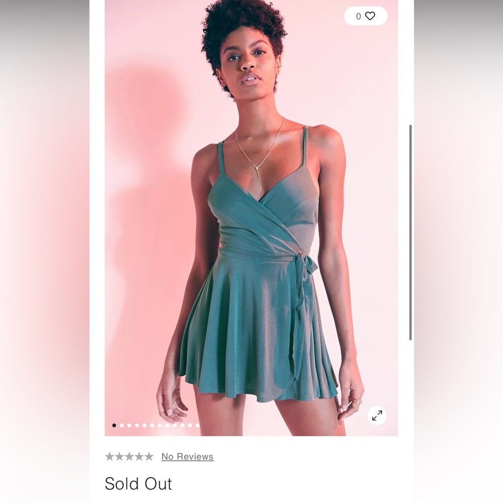 Urban Outfitters Kimchi Blue Veruca Skorted Wrap-Front Romper